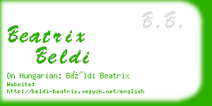 beatrix beldi business card